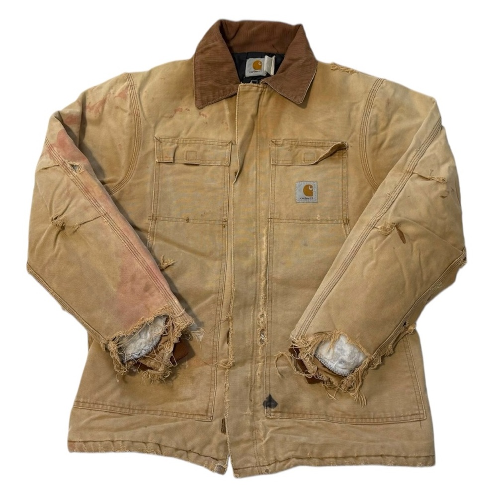 VTG Carhartt Arctic Quilted Lined Coat Working Jacket Fits M/L *see measurements